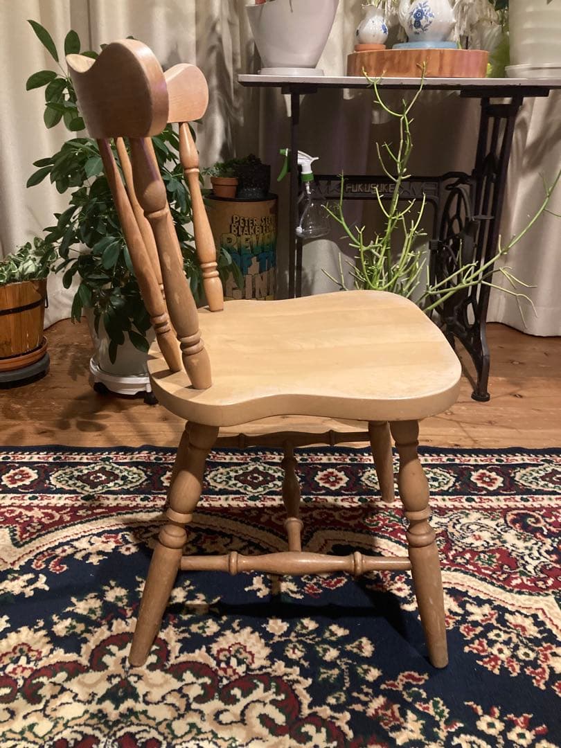 昭和レトロ ダイニングチェア 飛騨産業 キツツキマーク ウィンザー