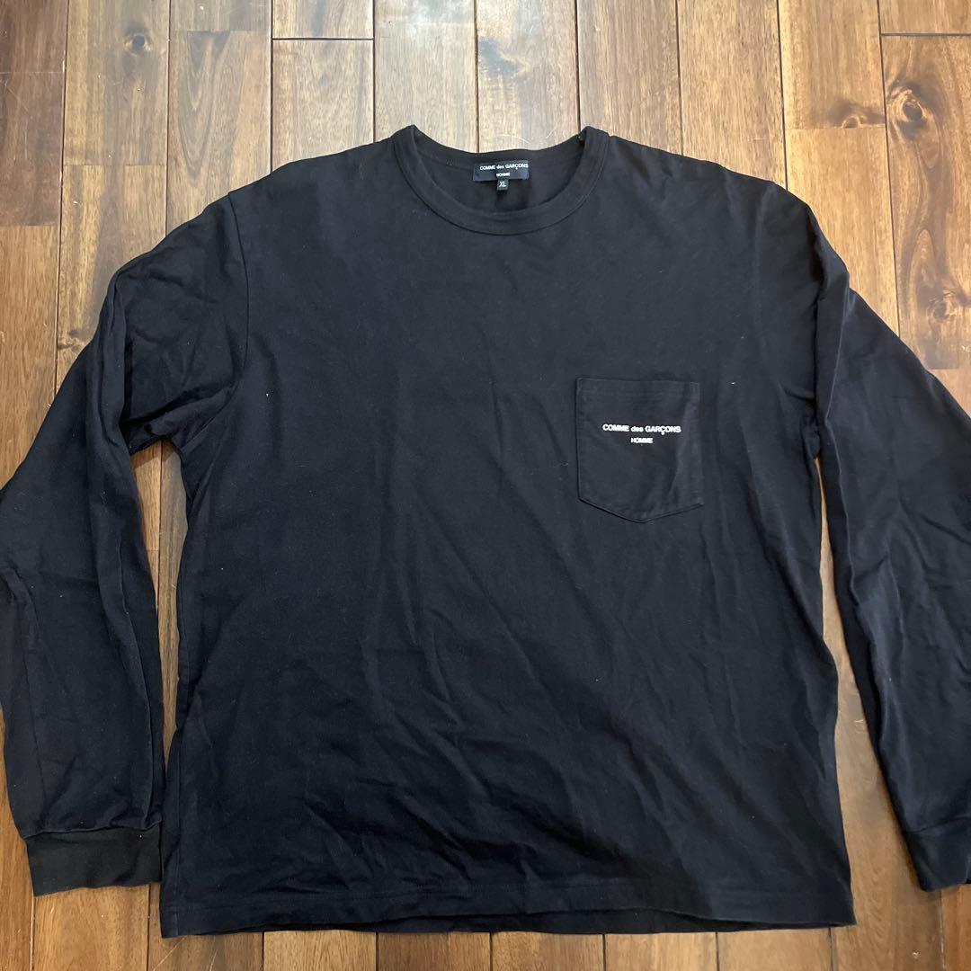 COMME des GARCONS HOMME ブラック長袖カットソー XL - メルカリ