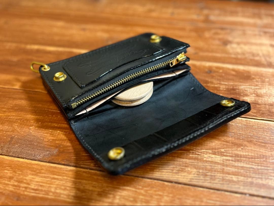 トラッカーウォレット TW-03 クロコダイル × コードバン仕様