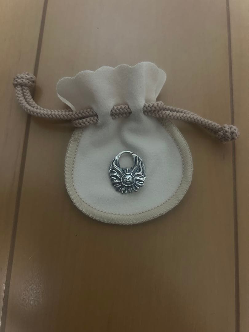 シルバー製ピアス(太陽・波・魚デザイン) 鯉 魚 フィッシュピアス ステンレス メンズ スタッドピアス シルバー