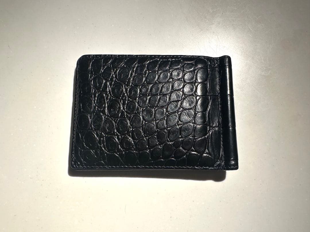 BALENCIAGA バレンシアガ マネークリップ クロコ型押し 折り財布