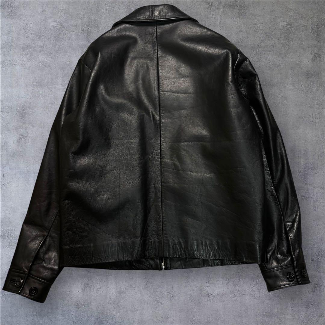オールドギャップ レザージャケット S 紺タグ ブラック キルティング