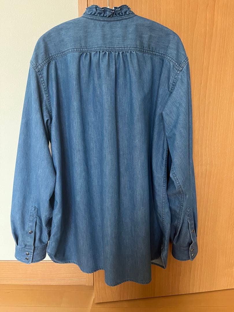 2024RESORT ドゥロワー ラッフルデニムシャツ フリル36 - メルカリ