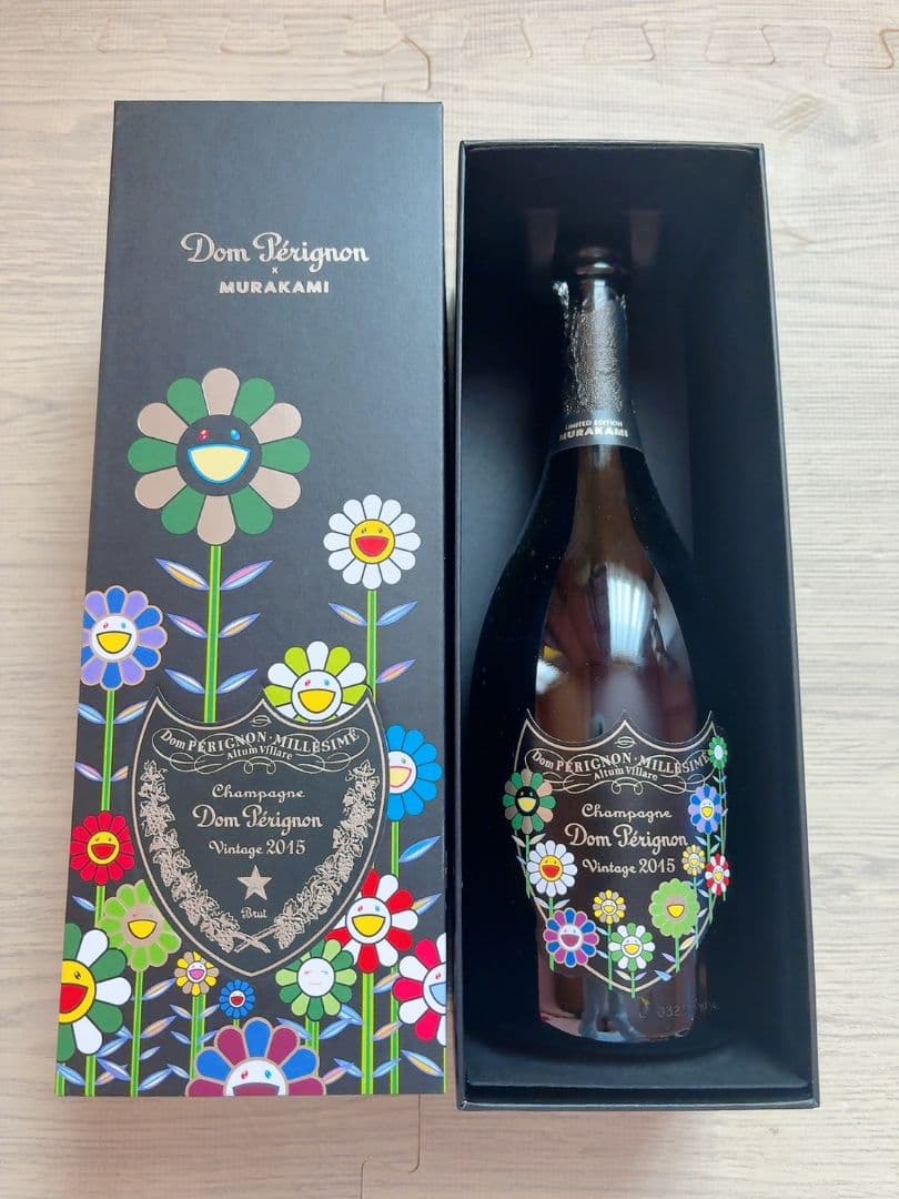 村上隆 ドンペリ ドン ペリニヨン ヴィンテージ 2015 空箱 空き瓶