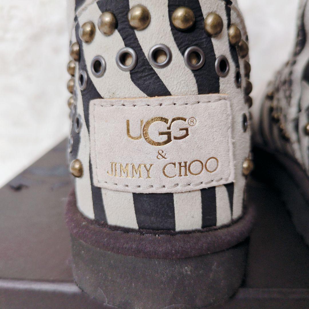 希少✨UGG & JIMMY CHOO ゼブラ柄 ムートンブーツ スタッズ - メルカリ