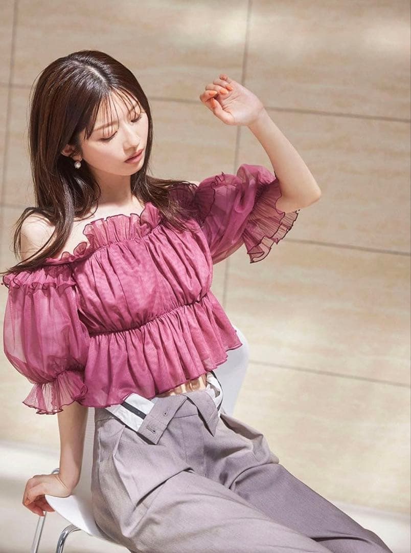 snidel ギャザー オフショル ブラウス - メルカリ