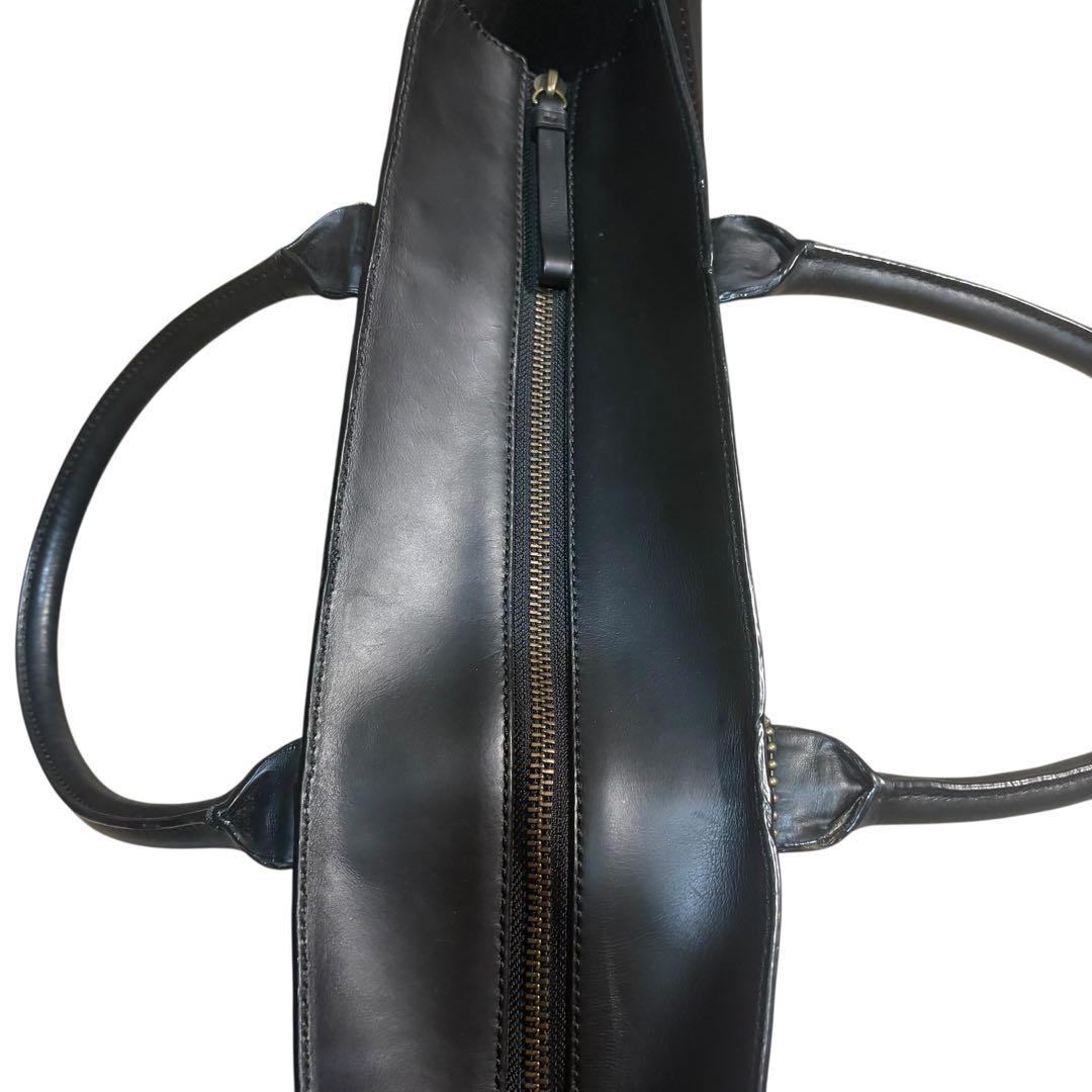 未使用級 コーチ トートバッグ 大容量 オールレザー ブラック 本革