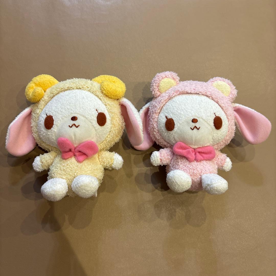 シュガーバニーズしろうさ ぬいぐるみ 着ぐるみピンク&イエロー - メルカリ
