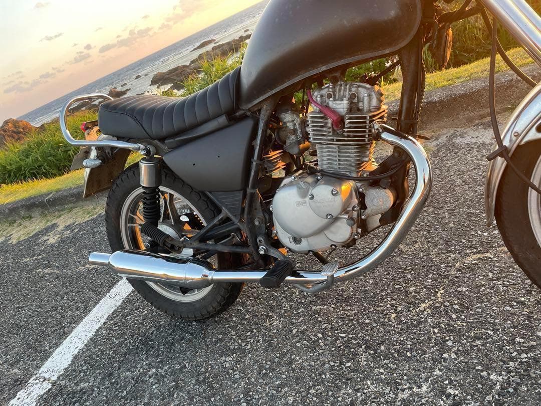 GN125H GN125-2F キャプトンマフラー シルバー フルエキ 社外 - メルカリ