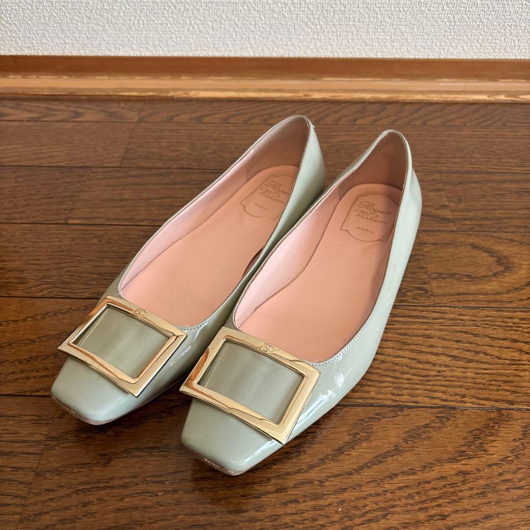 Roger Vivier ミントグリーン バレエシューズ 38 Roger Vivier(ロジェ・ヴィヴィエ) バレエシューズ(レディース