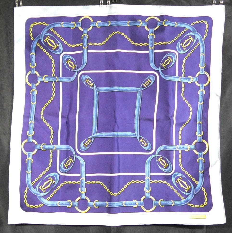 Cartier カルティエ 大判シルクスカーフ D481 - メルカリ