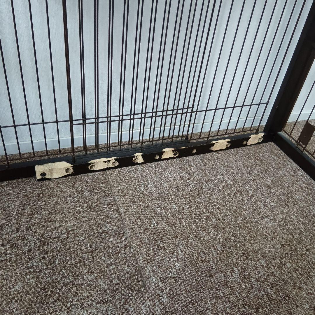 【室内のみ利用】<解体洗浄済>リッチェル 木製ペットサークル／ダークブラウン リッチェル 木製お掃除簡単ペットサークル ダークブラウン 120-60