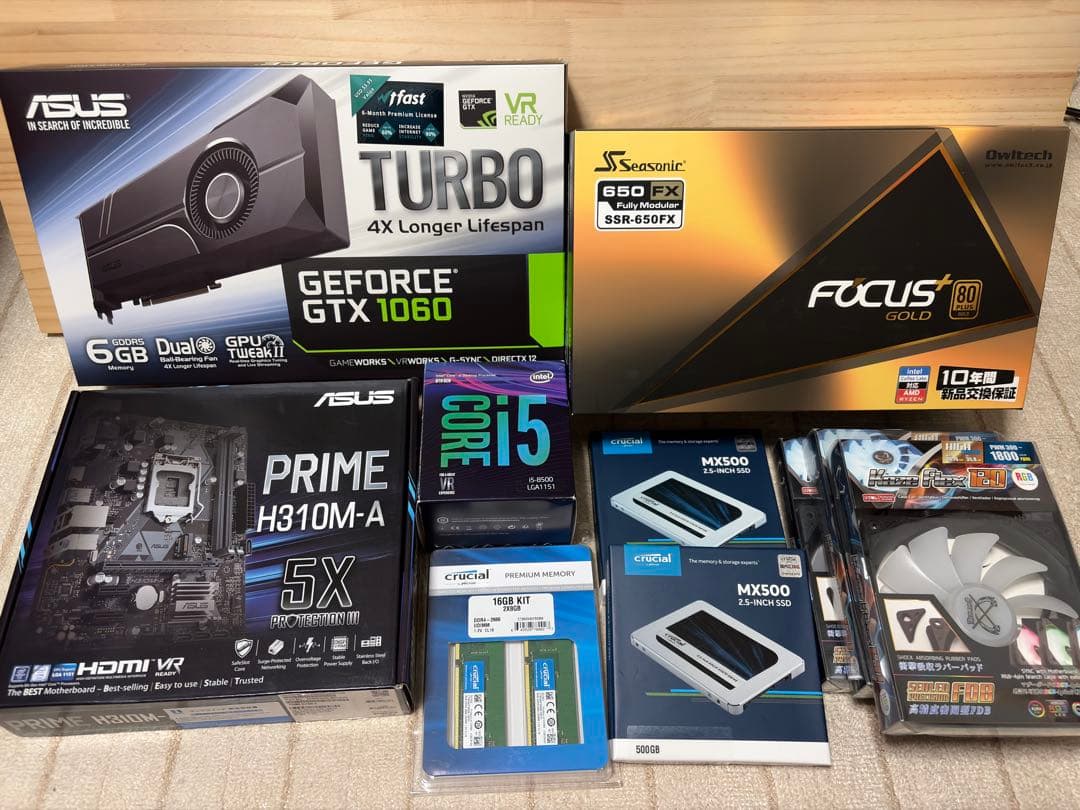 自作PC パーツセットi5-8500 GTX1060 6GB 2026年最新】i5 8500 gtx1060の人気アイテム - メルカリ