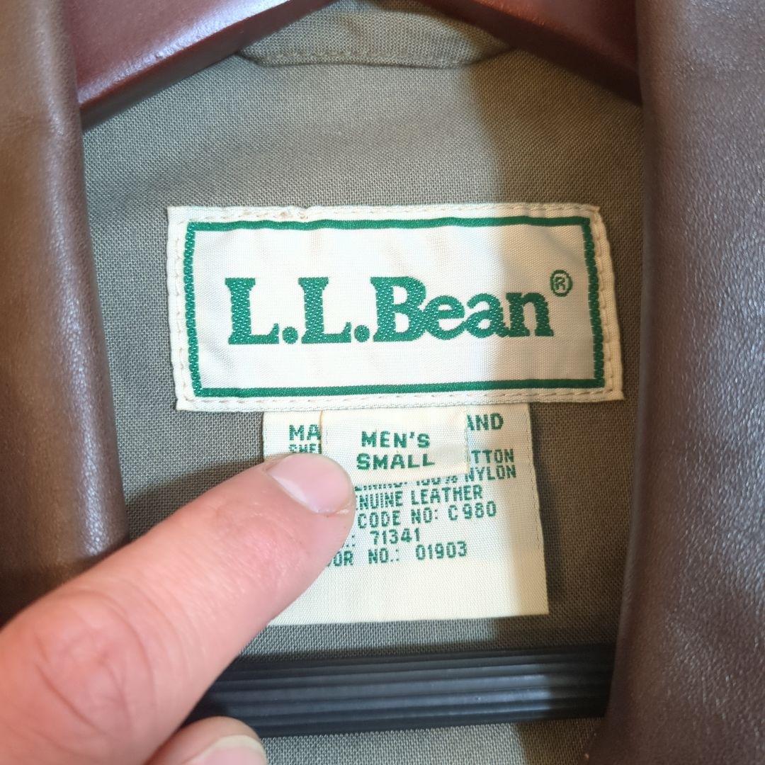 L.L.BEAN A-2 type ジャケット 襟レザー 80's