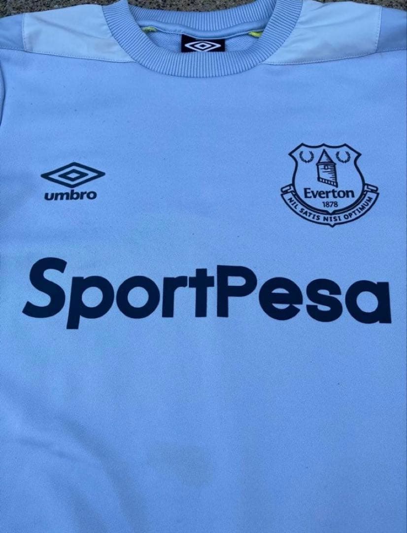 希少デザイン】アンブロxエバートンFC スウェットシャツ デカロゴ M UMBRO