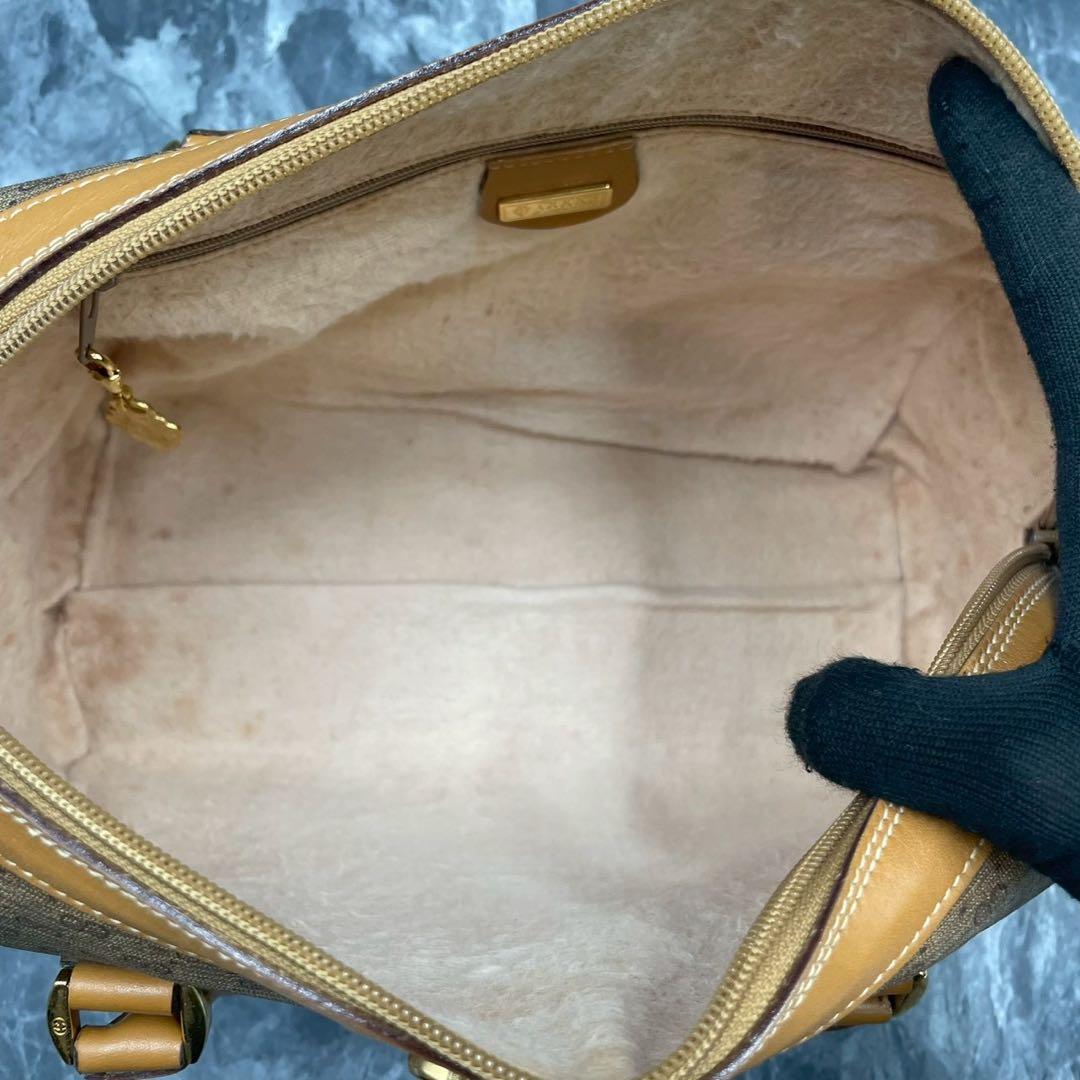 ✨美品✨GUCCI GG ボストンバッグ 2way ブラウン レザー ロゴ 金具