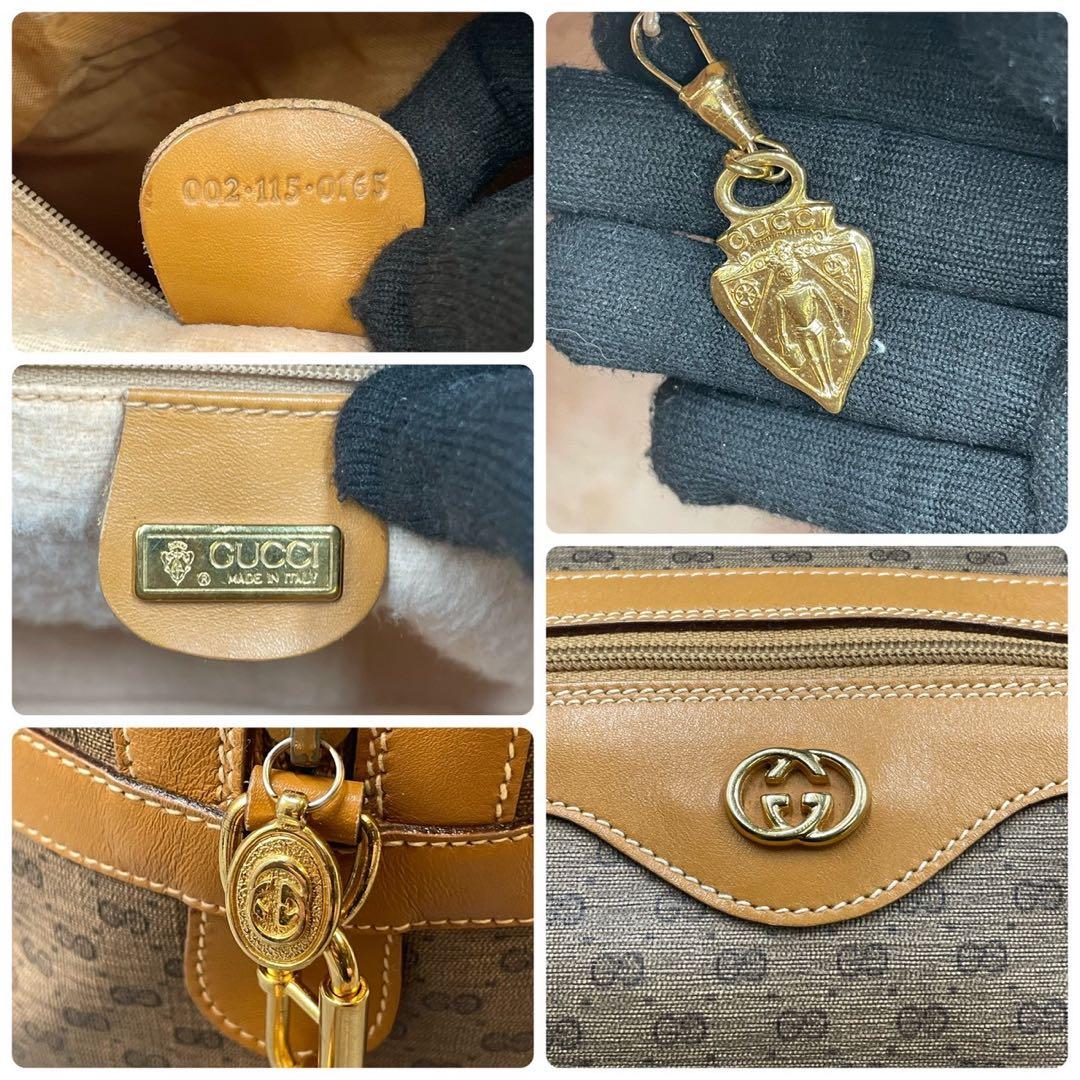 ✨美品✨GUCCI GG ボストンバッグ 2way ブラウン レザー ロゴ 金具