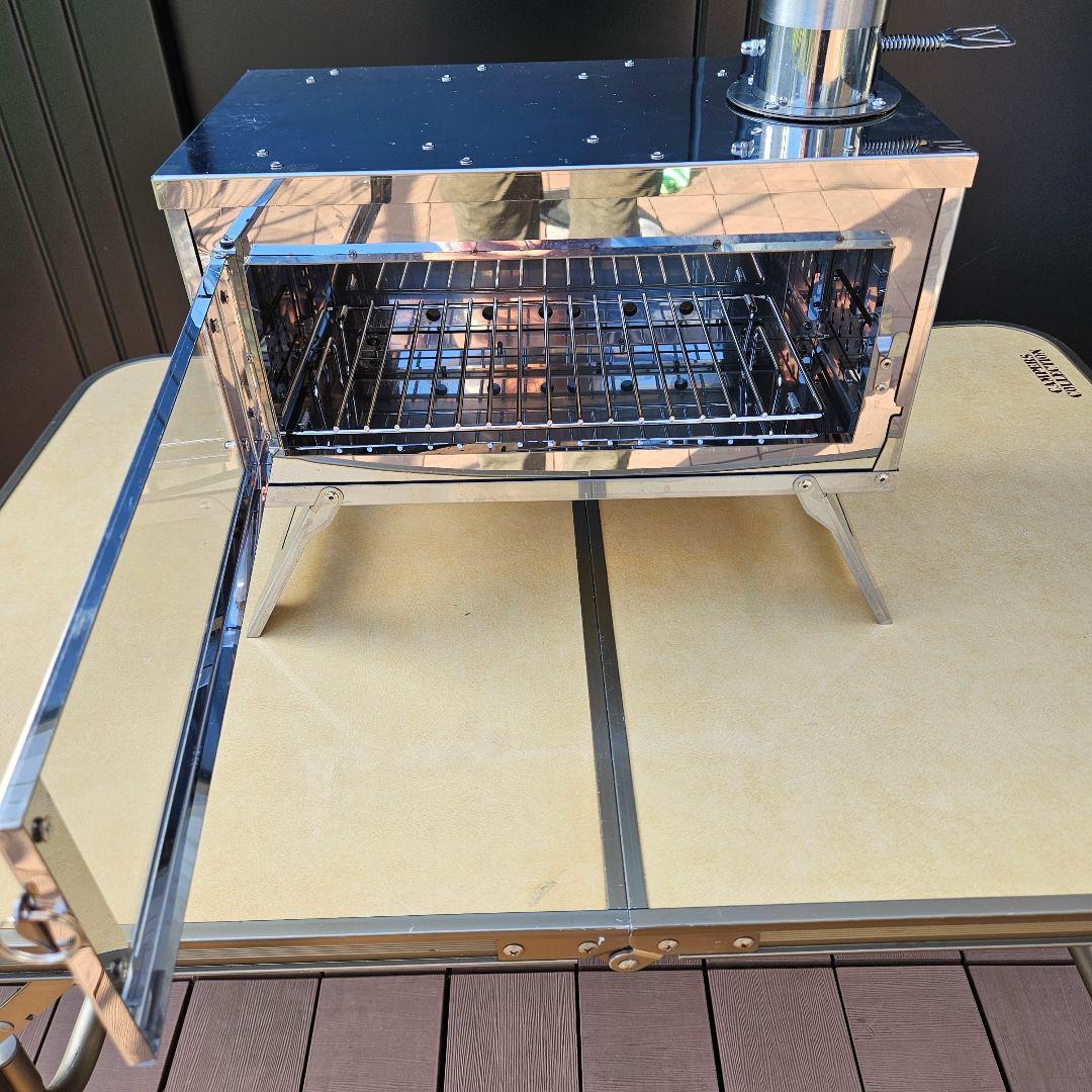 CHANGE MOORE 薪ストーブ 二次燃焼 煙突付き コンパクト収納 ②