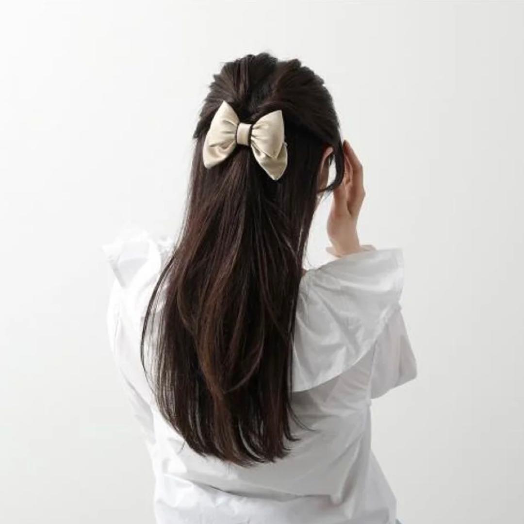 《美品50th記念》Alexandre De Paris サテンリボン バレッタ