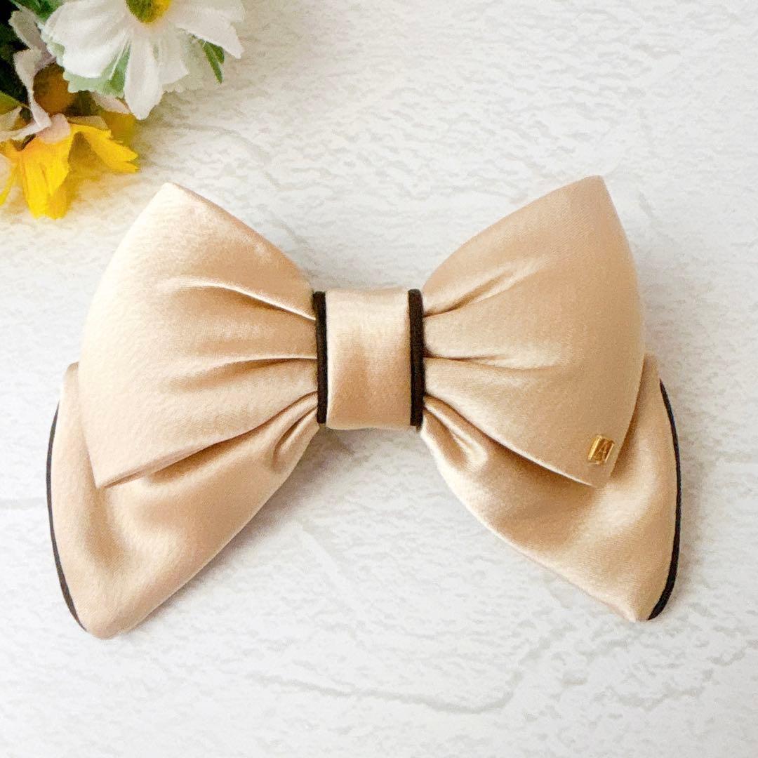 《美品50th記念》Alexandre De Paris サテンリボン バレッタ