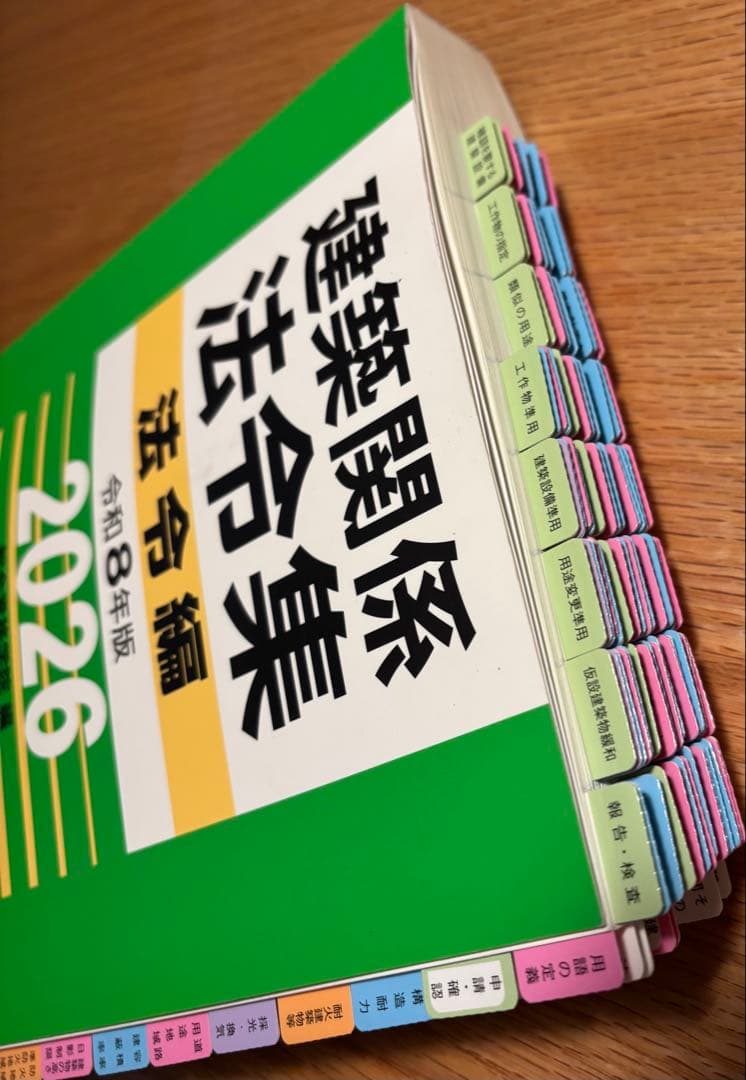 令和8年 建築関係法令集 B5版線引インデックス済一級建築