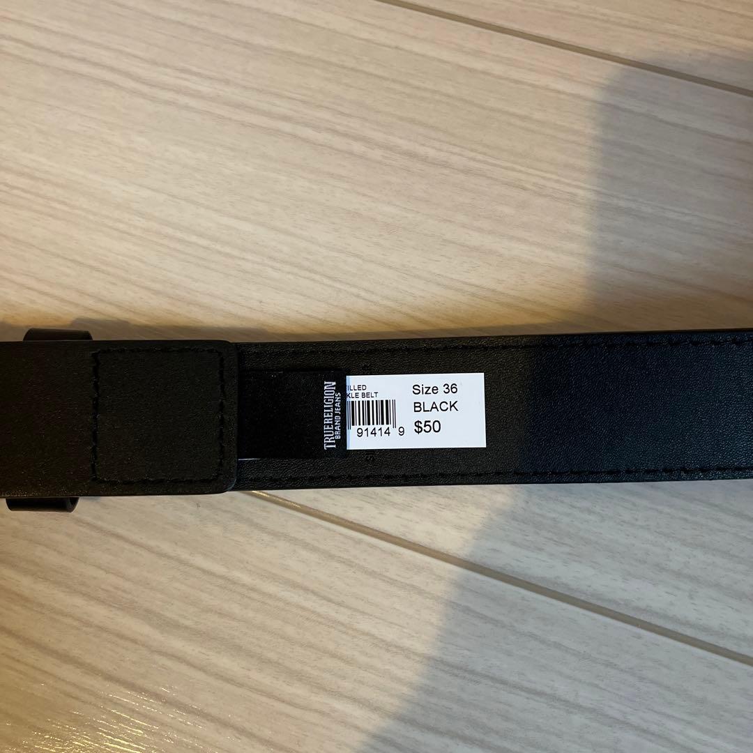 新品タグ付き】トゥルーレリジョン ベルト 黒 36 - メルカリ