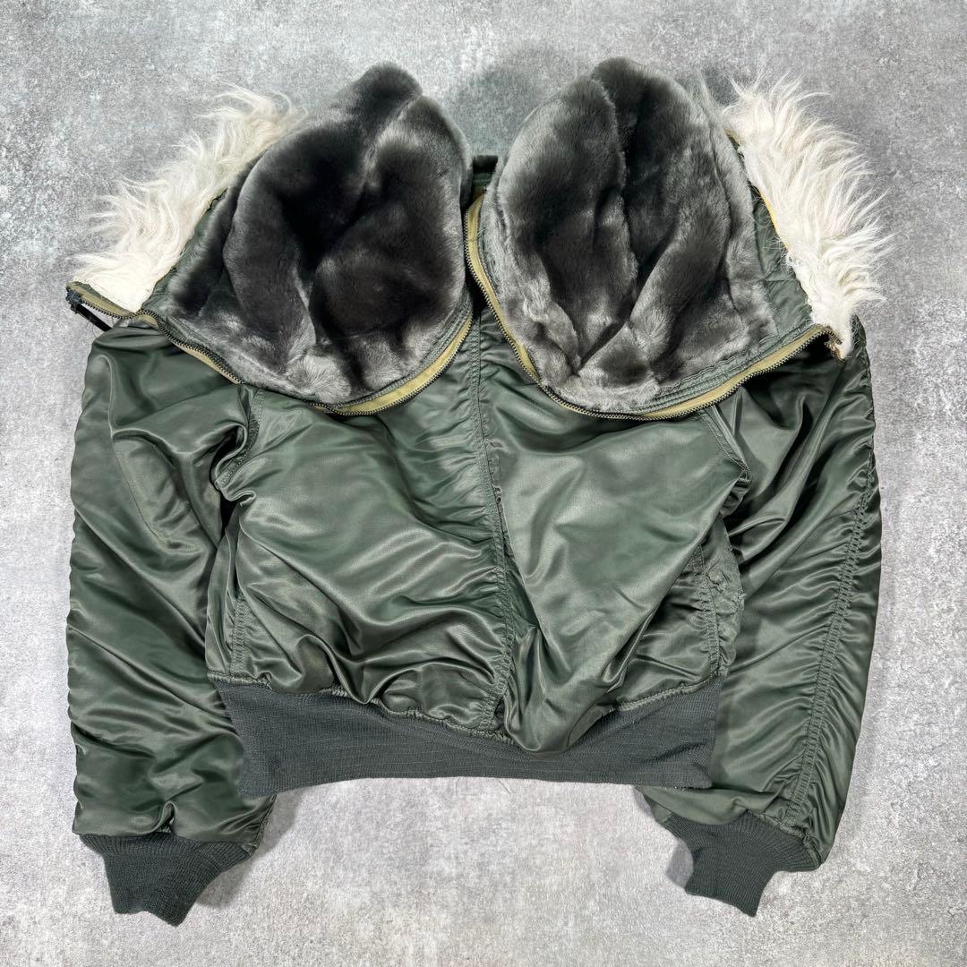 80〜90s米軍実物 N-2B アルファ社製 フライトジャケット M ミリタリー