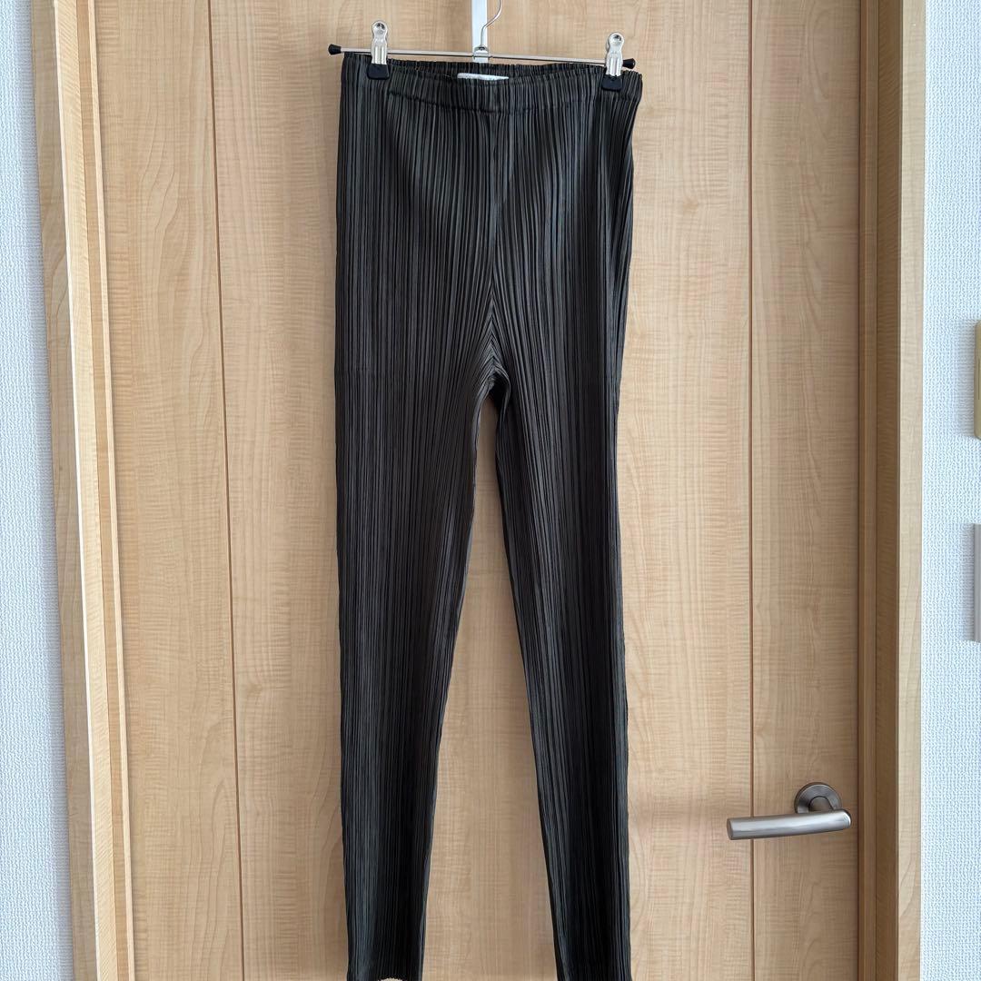 PLATS PLEATS プリーツパンツ サイズ3 オリーブグリーン 中古・古着通販】PLEATS PLEASE (プリーツプリーズ) パイピング