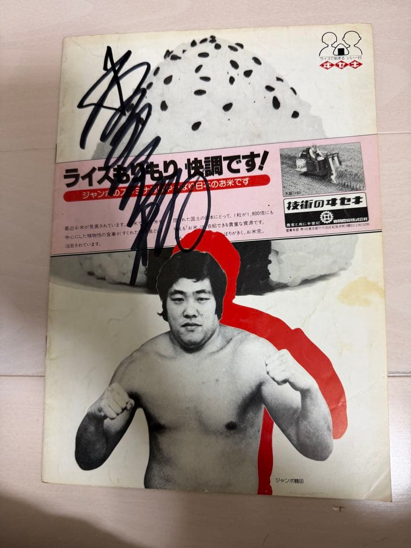 79全日本プロレス パンフレット 5名直筆サイン入り スタンプ付 - メルカリ