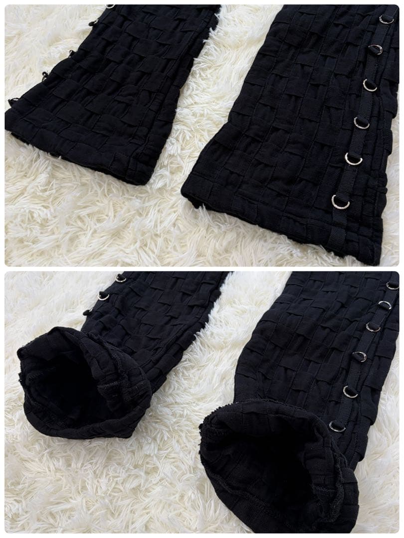 極美品】GUAPI オプシディアン ブレイデッドパンツ フレア タグ付 30黒