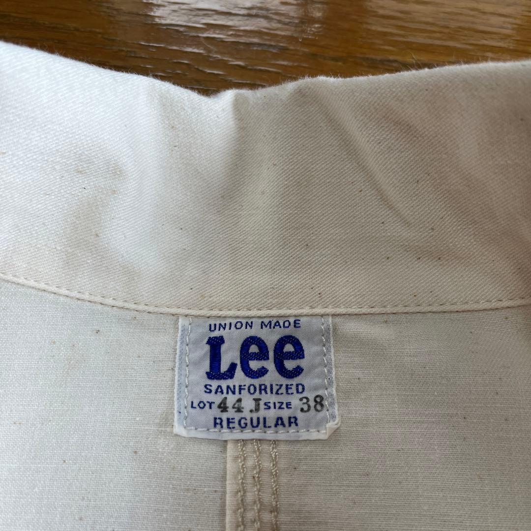 Lee 44-J カバーオール 38 M 生成り クリーム 白 復刻 レプリカ