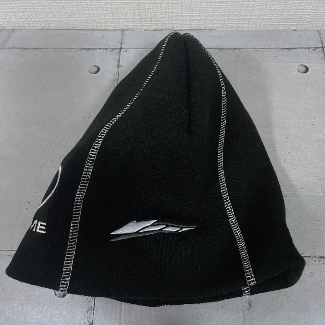 未使用品　Supreme Racing Panel Beanie \"Black\"