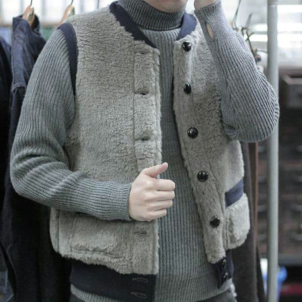 希少サイズ 42 XL相当 フリース パイルベスト ヘラーズカフェ ウエア