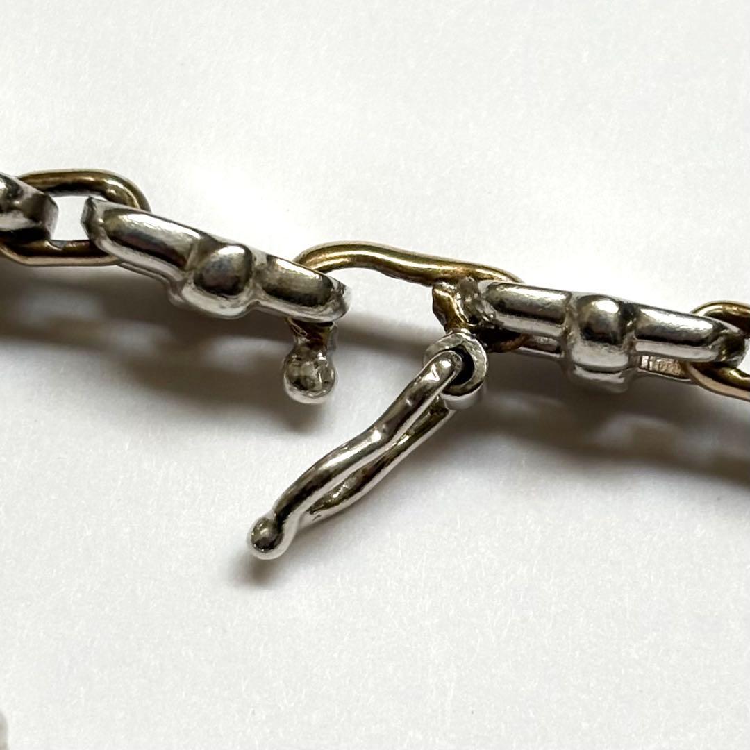 メキシコ製 taxco ヴィンテージ 925＆brass ブリック型ブレスレット