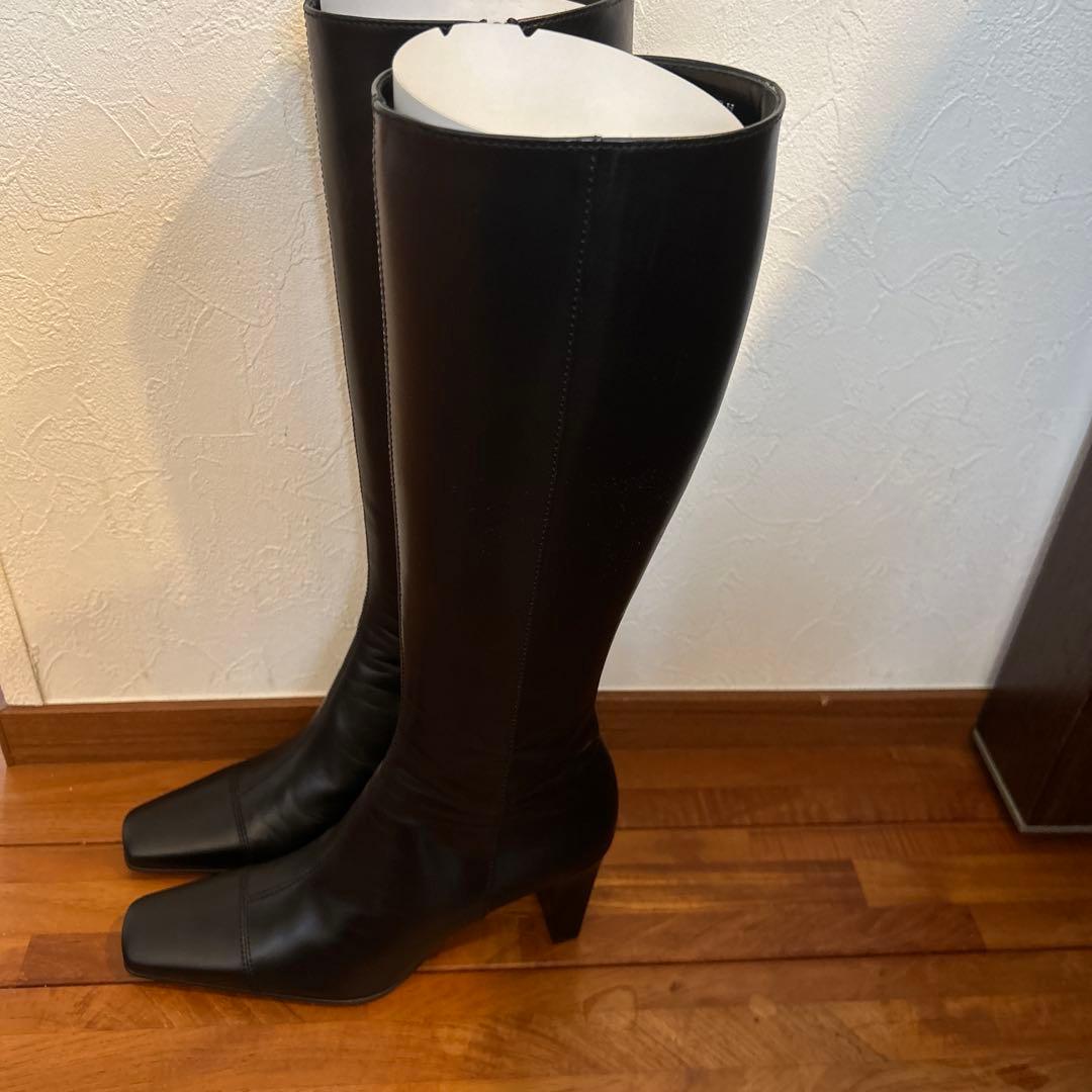 ブティックオオサキ 新品ロングブーツ 黒 24㎝ - メルカリ