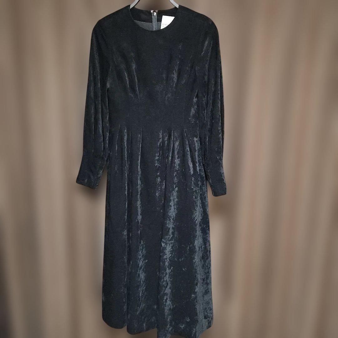 ルルウィルビー ブライトコールタックワンピース ブラックフォーマル