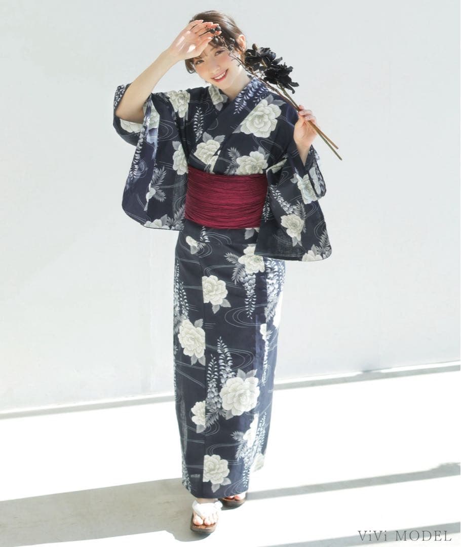 Dita 二部式浴衣2点セット 凪の藤ながれ　M 着付け本無し