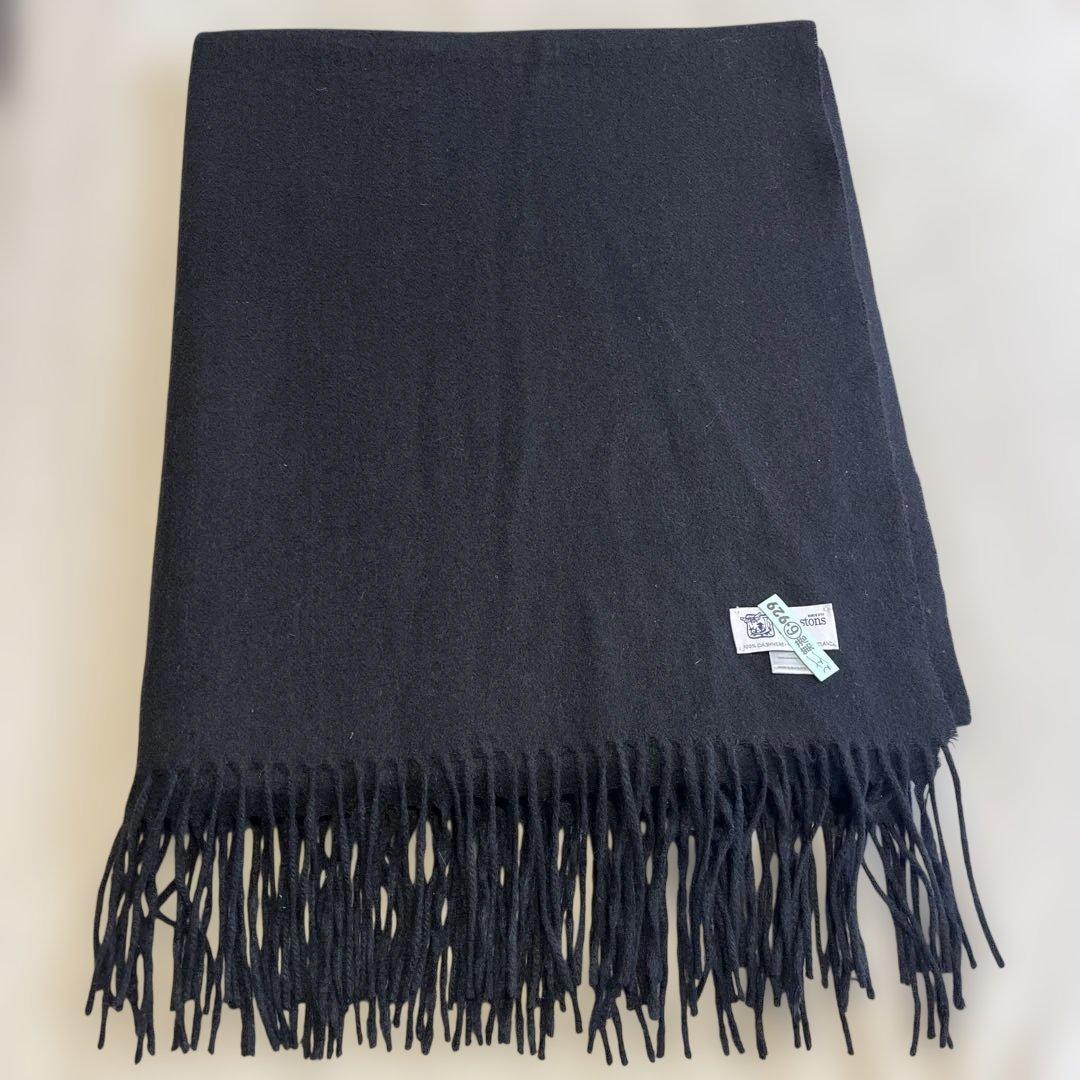 メ*ル様 ジョンストンズ　大判ストール　ブラック 楽天市場】【最大2万円OFFクーポン対象・3/8限定】JOHNSTONS