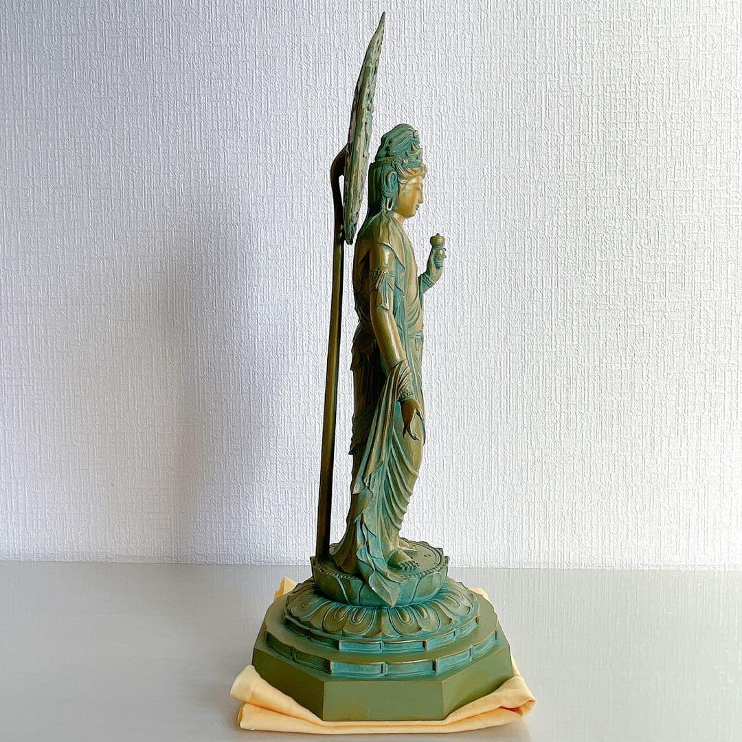 大佛師 松久宗琳作 瑠璃観音 ブロンズ 仏像 在銘 認定書あり 569/1000