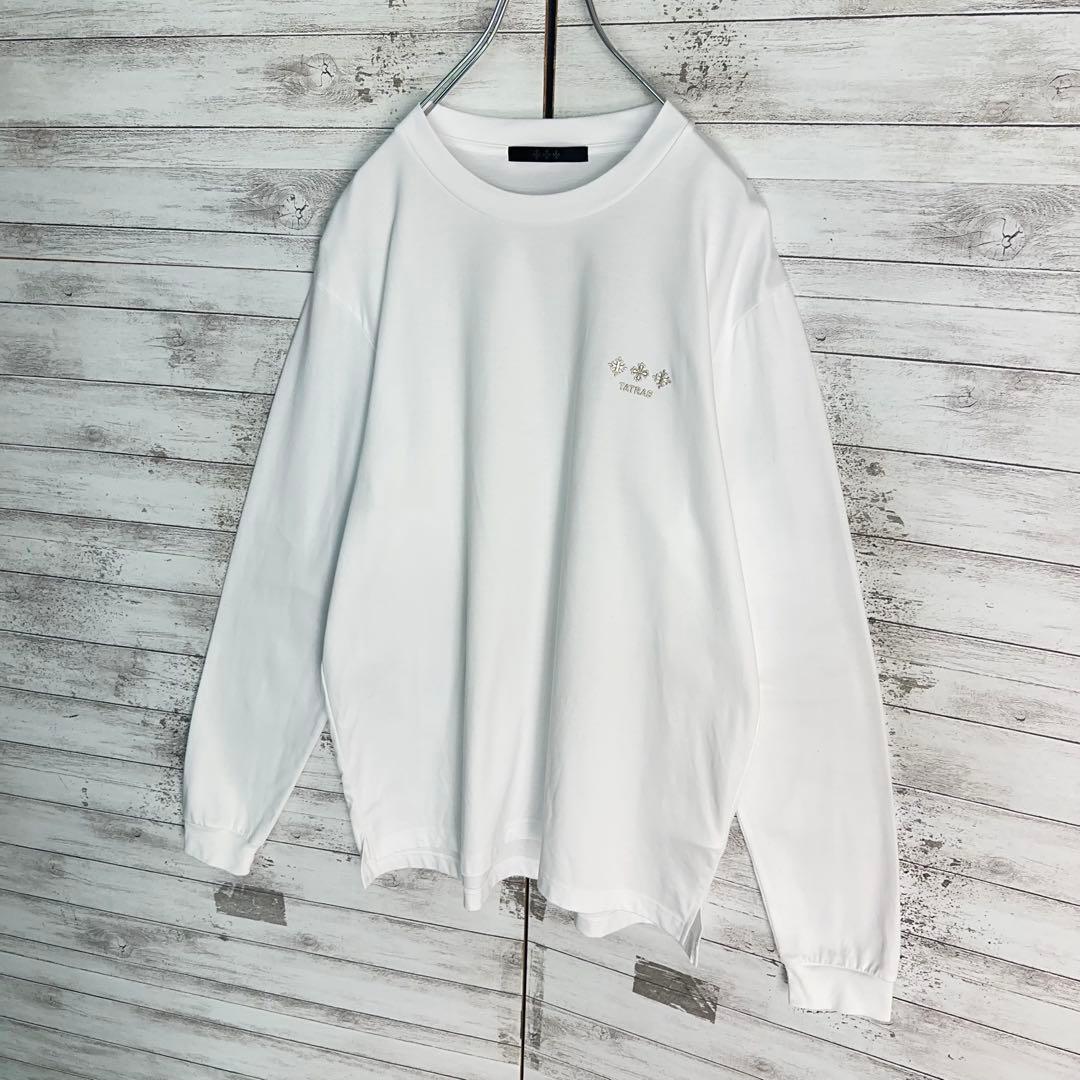 美品・近年モデル】TATRAS 刺繍ロゴロングtシャツ 定番カラー 白