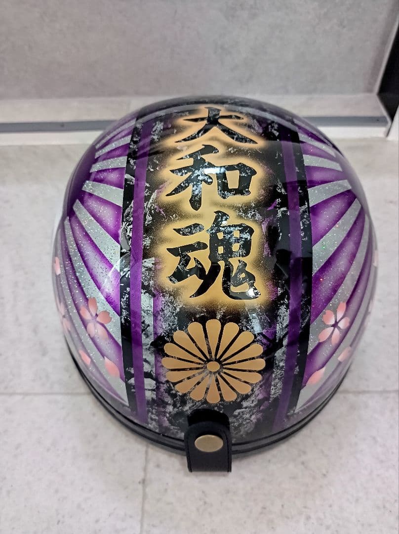 カスタムコルク半 黒ラップ✘Candyパープル富士日章 七色ラメ 文字変更