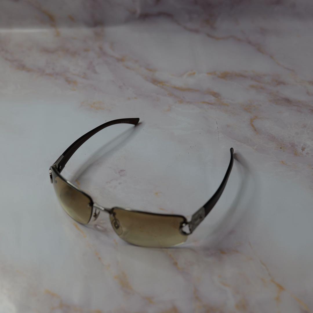 GUCCI グッチ ハーフリム ホースビット Y2K GG ロゴ サングラス - メルカリ