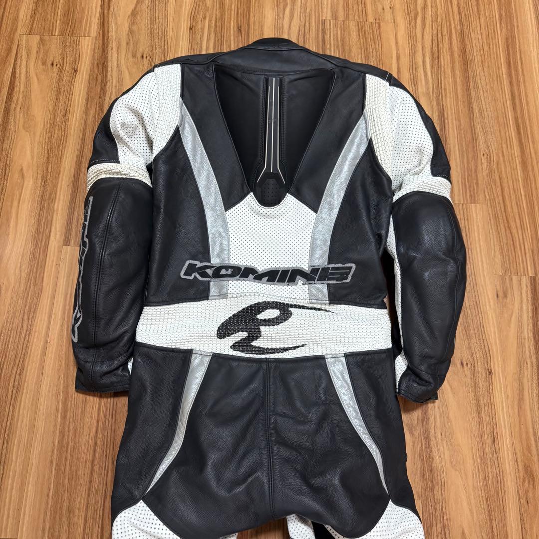 Komine コミネ 革ツナギ S/M ブラック パンチング レーシングスーツ