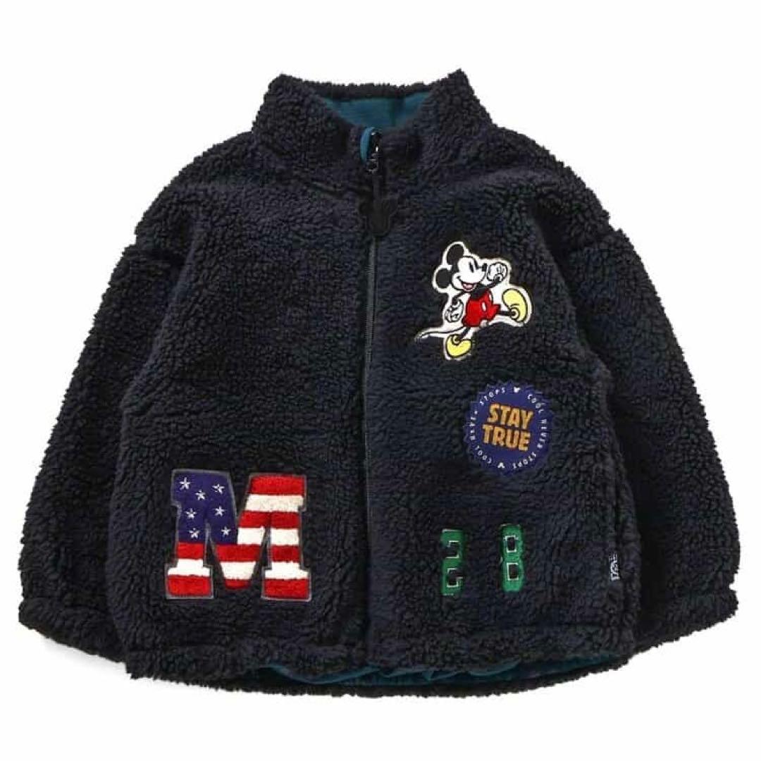 タグ付き新品未使用☻* ミッキー リバーシブルクレイジージャケット 黒 150 東京ディズニーリゾート リバーシブルジャケット ミッキーマウス刺繍
