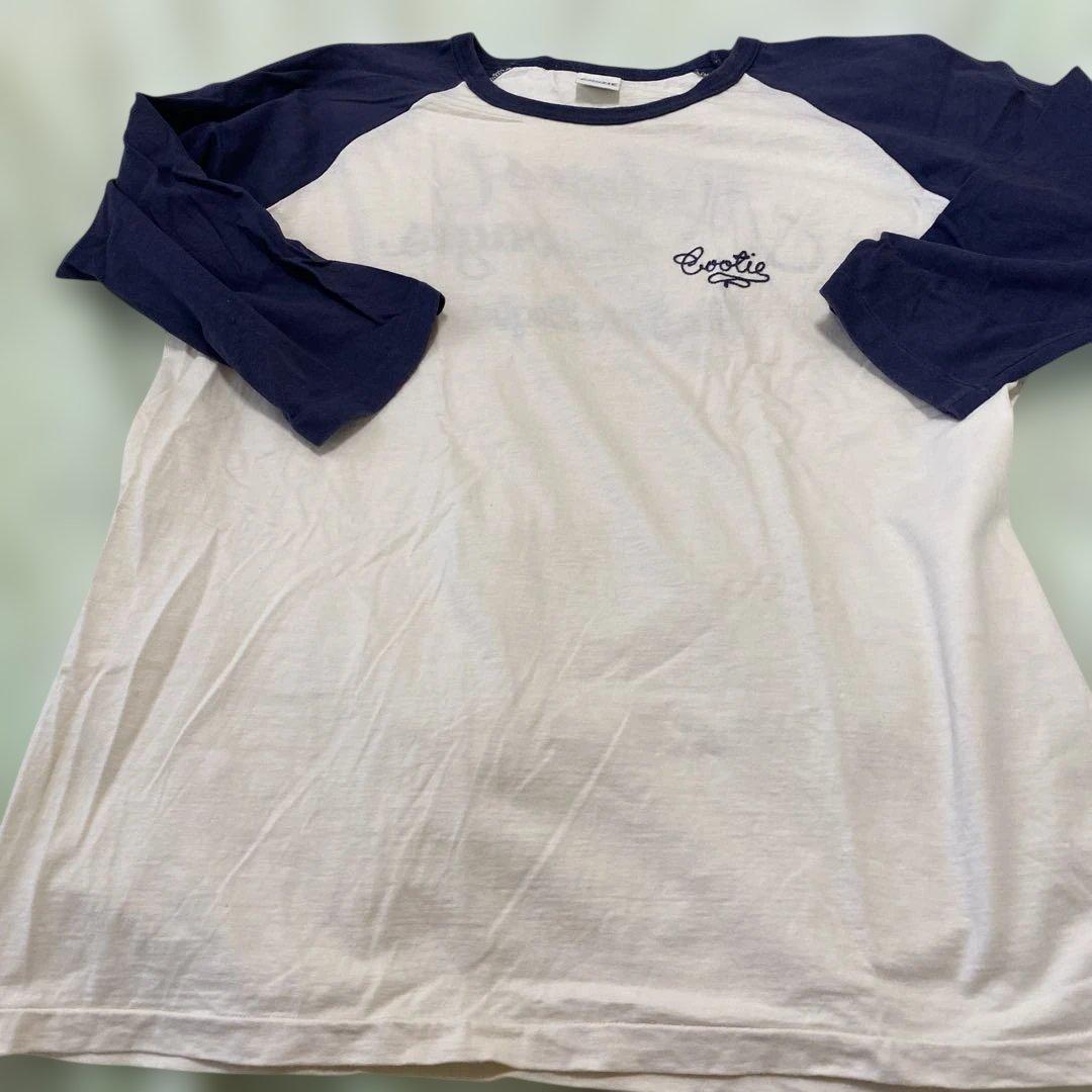 クーティーラグランスリーブ刺繍5分丈袖 ロンT ハチハチワンツーXL