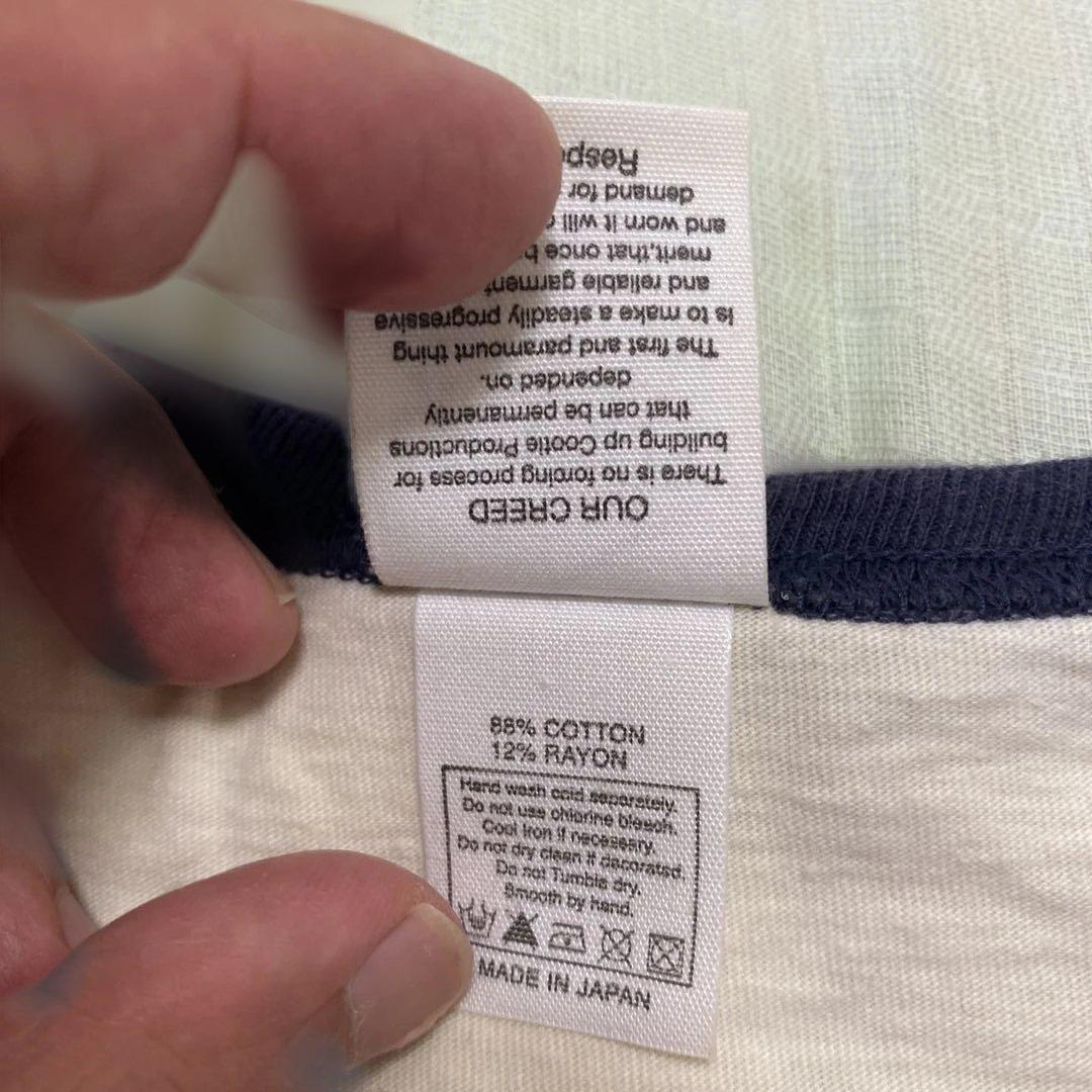 クーティーラグランスリーブ刺繍5分丈袖 ロンT ハチハチワンツーXL