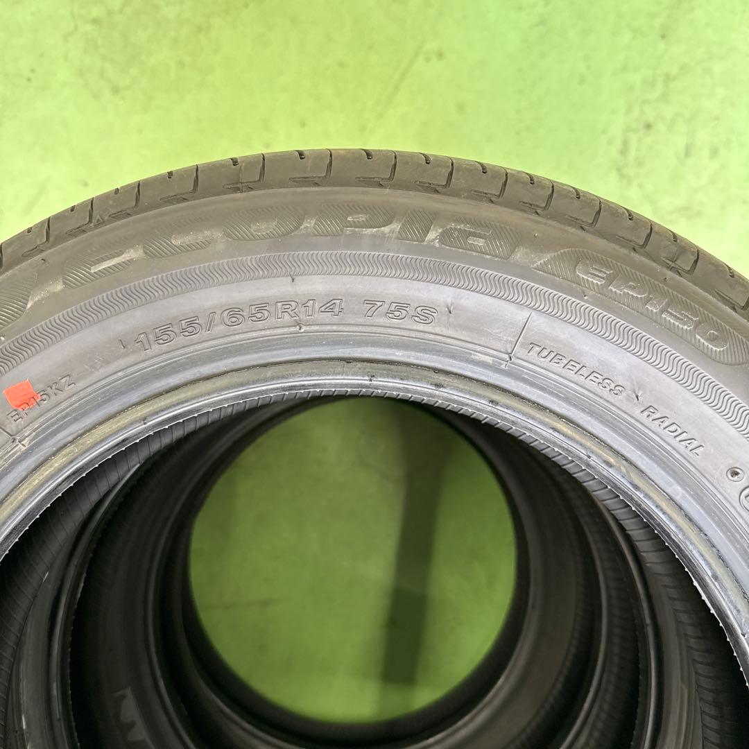 155/65R14 ブリヂストンエコピアEP150 4本　新車外し BRIDGESTONE（ブリヂストン） 4本セット 155/65R14 75S エコピア EP150