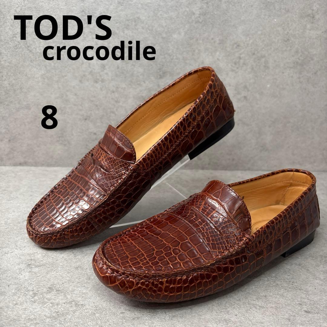 展示品希少！TOD'S トッズ　オールクロコダイル　最上級ドライビングシューズ TOD'S 】トッズ “City Gommino” シティゴンミーニ ドライビング