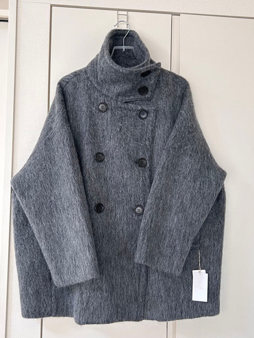 2025秋冬 COLLAGE GALLARDAGALANTE シャギーコート チャコール