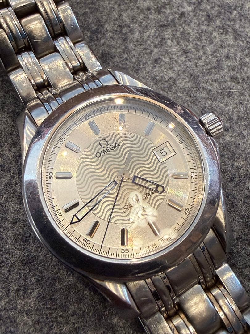 OMEGA シーマスター 120m クォーツ 純正ブレス 電池切れ OMEGA シーマスター 120m の電池交換。 | BROOCHブローチ時計・宝石